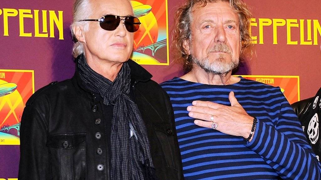 Jimmy Page (l) und Robert Plant stehen seit Dienstag in Los Angeles vor Gericht, weil ihre Band Led Zepelin «Stairways to Heaven» abgekupfert haben soll. (Archivbild)