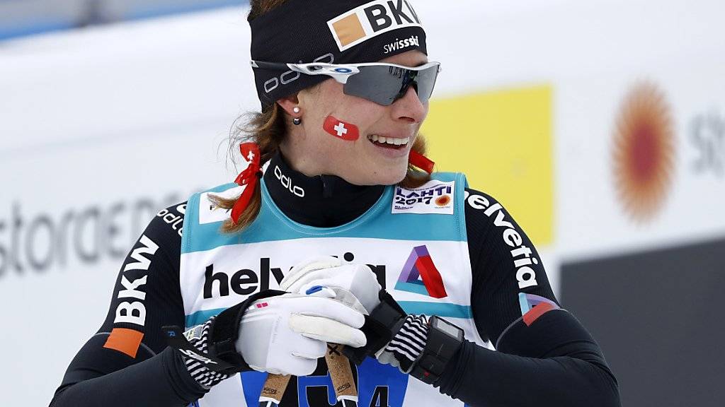 Seraina Boner nach ihrem Staffeleinsatz an den Weltmeisterschaften in Lahti 2017