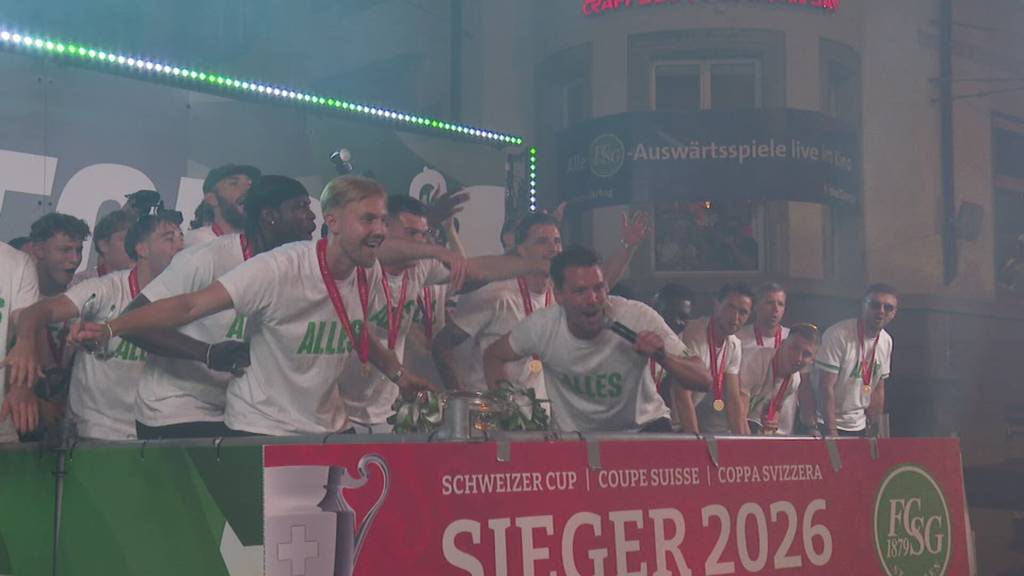 Rauschende Cup-Party:  FC St.Gallen feiert mit Zehntausenden den Titel