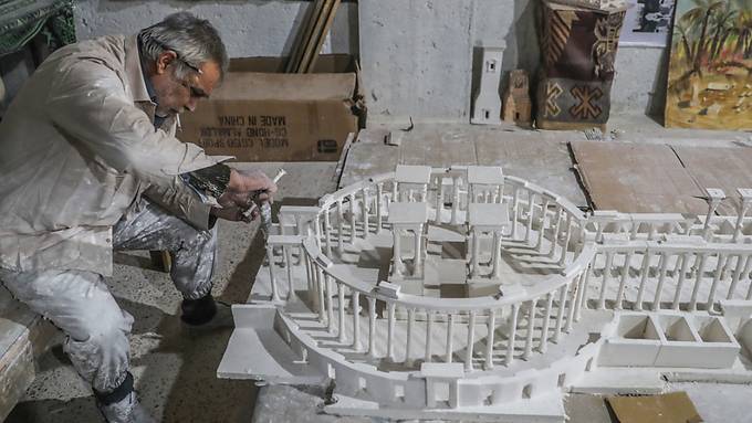 Syrer lässt zerstörte Oasenstadt Palmyra auferstehen – als Gipsmodell