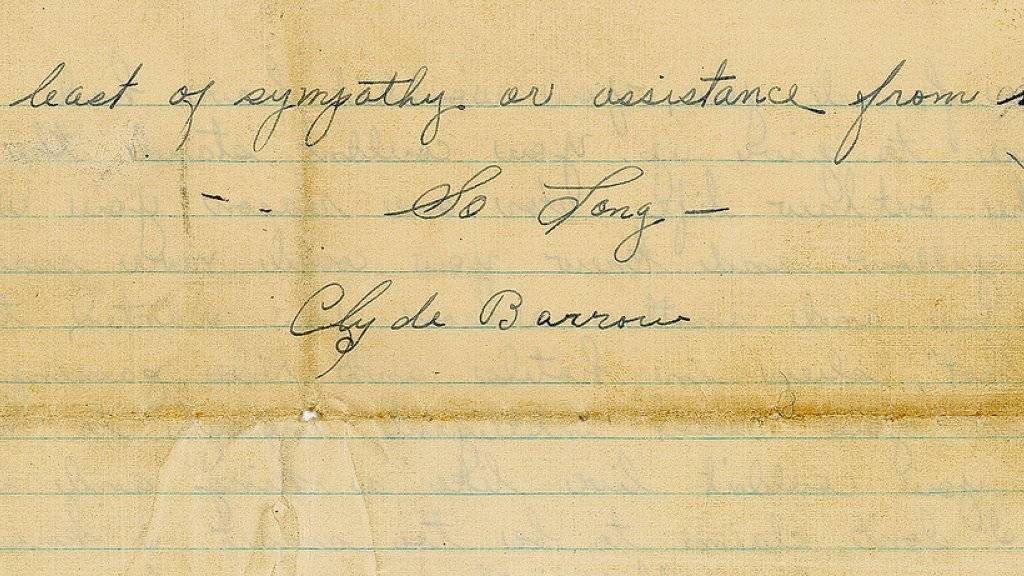 Auf einer Auktion in Boston wird ein Brief von Bonnie und Clyde mit einem Schätzwert von 40'000 Dollar versteigert (Archiv)