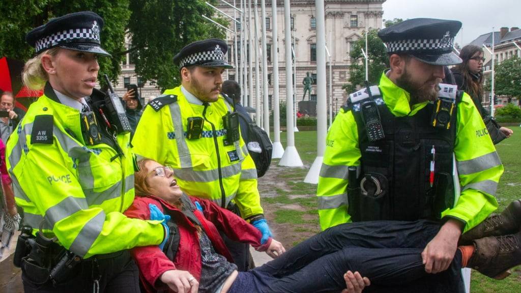 Die britische Polizei nahm an pro-palästinensischen Protesten mehr als 100 Personen fest.