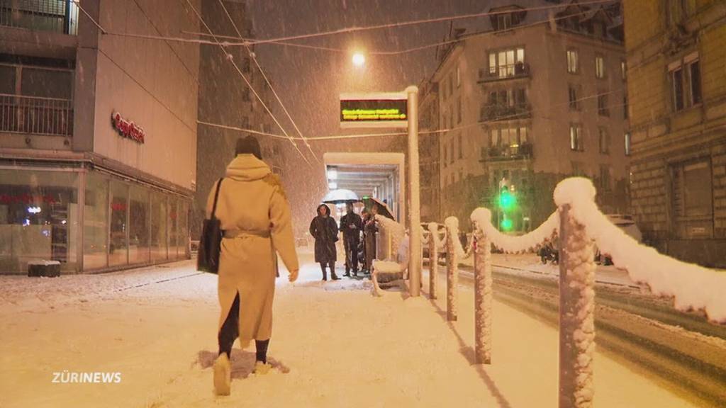 Schneechaos legt öffentlichen Verkehr in Zürich lahm