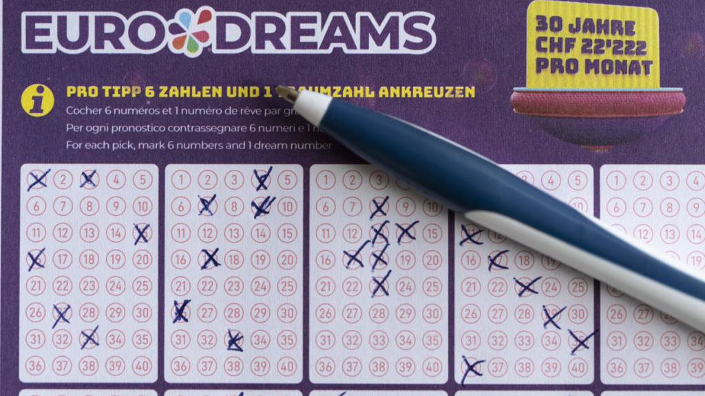 Ein Euro-Dreams-Spielschein von Swisslos im Juni 2024 in Zürich. (Symbolbild)