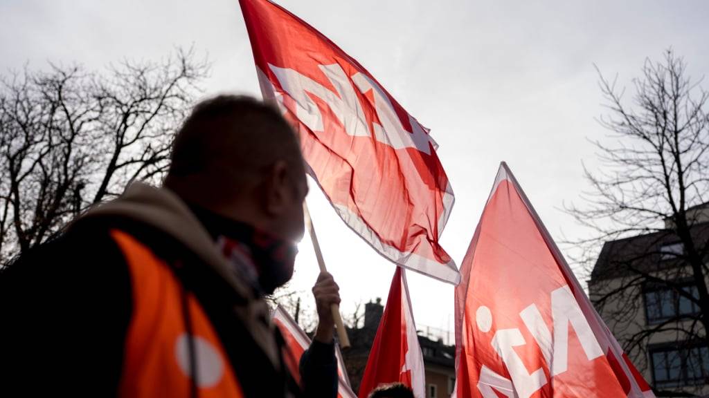 Bauarbeiter protestierten am Freitag in Zürich.