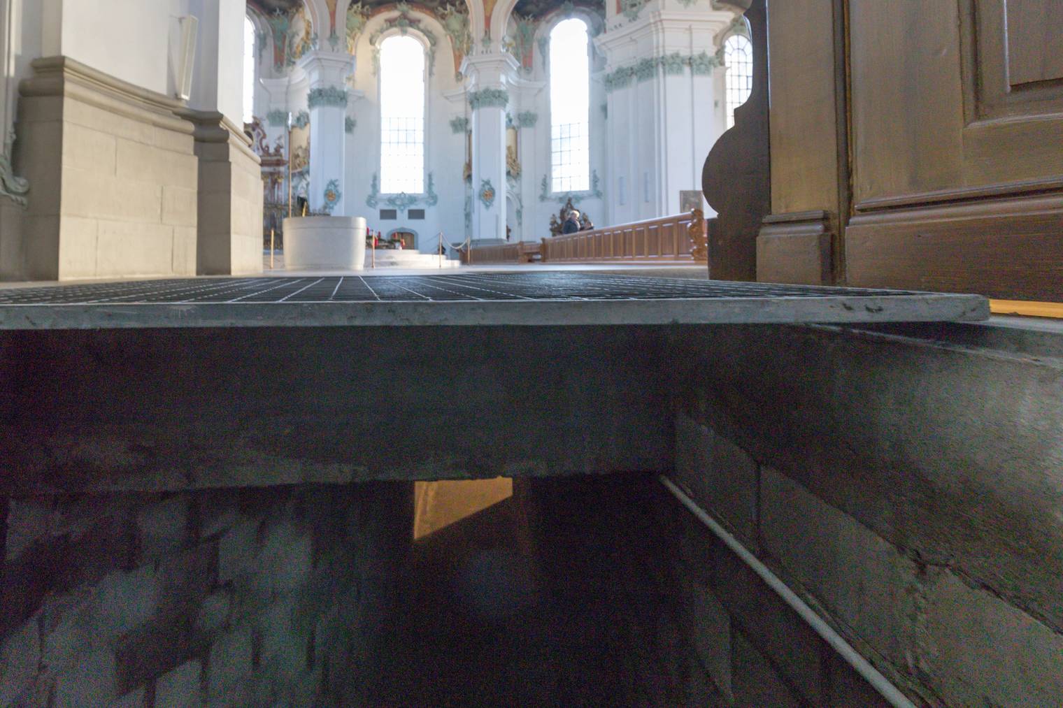 Die Gänge unter der Stiftskirche sind für die Öffentlichkeit unsichtbar.