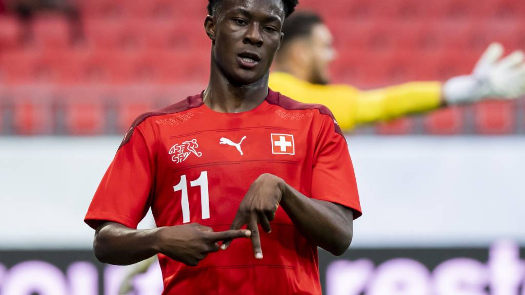 Felix Mambimbi im Dress der Schweizer U21-Nationalmannschaft
