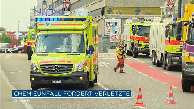 Chemieunfall in Dübendorf fordert Verletzte