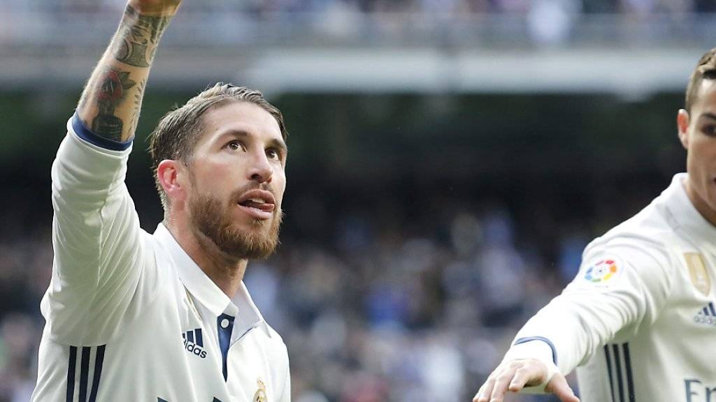 Erfolgreiches Tandem: Doppeltorschütze Sergio Ramos (links) und Cristiano Ronaldo