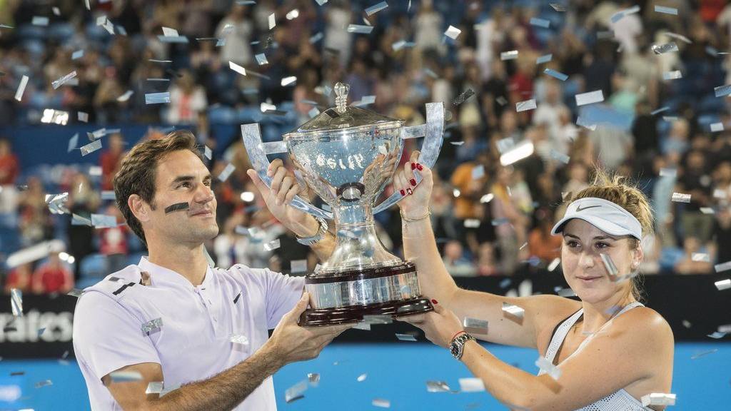Bewiesen sich beim australischen Hopman Cup als Team: Roger Federer und Belinda Bencic.
