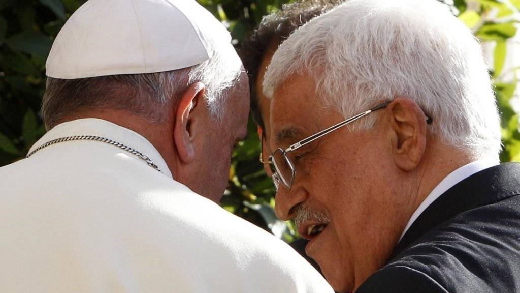 Papst Franziskus hat Palästinenserpräsident Mahmud Abbas im letzten Jahr in Rom empfangen. (Archiv)