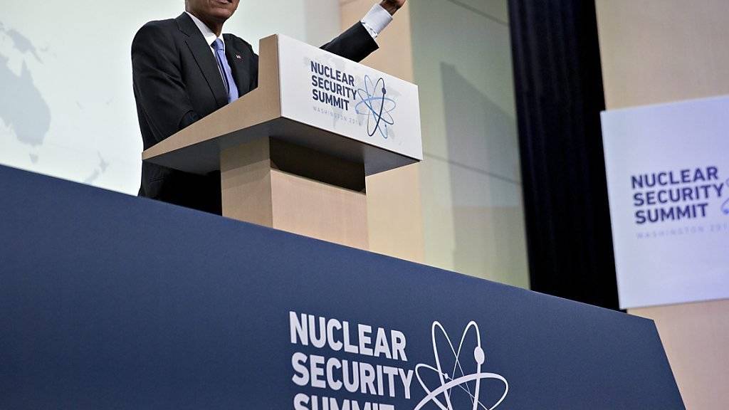 Gastgeber des Atomgipfels: US-Präsident Barack Obama spricht zum Abschluss des Treffens vor mehr als 50 Staats- und Regierungschefs in Washington.