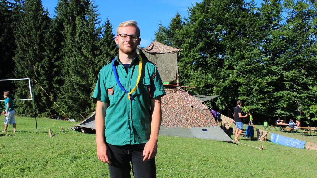 Maico (19) aus Arbon ist einer der Lagerleiter. (Bild: FM1Today/Laurien Gschwend)