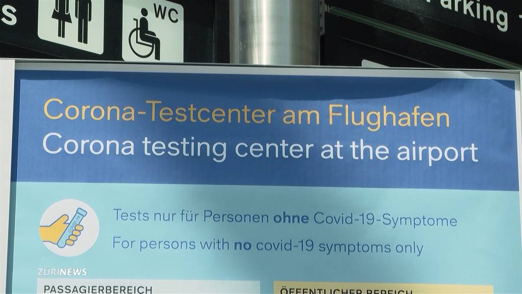 Test-Ansturm am Flughafen Zürich