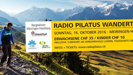 Radio Pilatus Wandertag für nur Fr. 35.00 auf dem Hasliberg