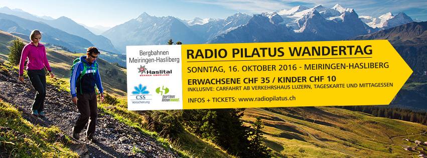 Radio Pilatus Wandertag am 16. Oktober in Hasliberg