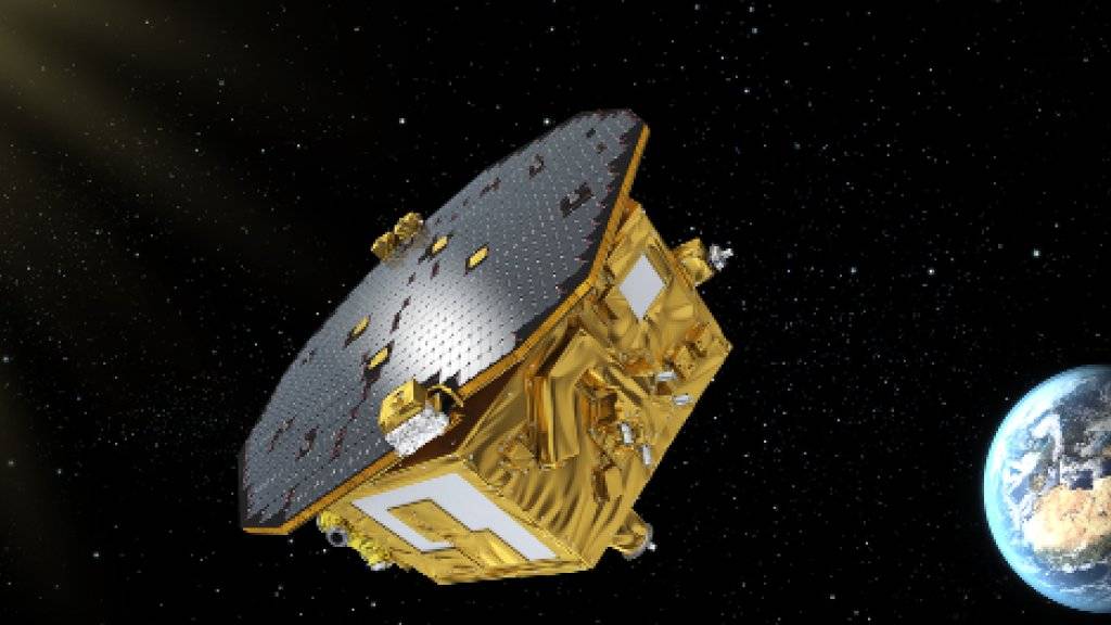 Mit dem europäischen Satelliten LISA Pathfinder legen Forscher einen wichtigen Grundstein für ein Jahrhundert-Experiment, das Aufspüren von Gravitationswellen im All. (Illustration)