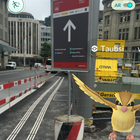 St.Gallen ist in Pokémon-Hand