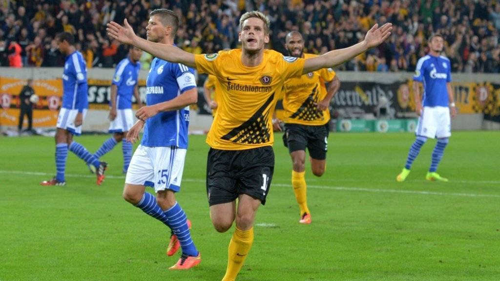 Steigt mit Dynamo Dresden in die 2. Bundesliga auf: Topskorer Justin Eilers (Archivbild)