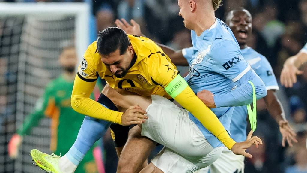 Emre Can war mit Dortmund gegen Erling Haalands Manchester City chancenlos