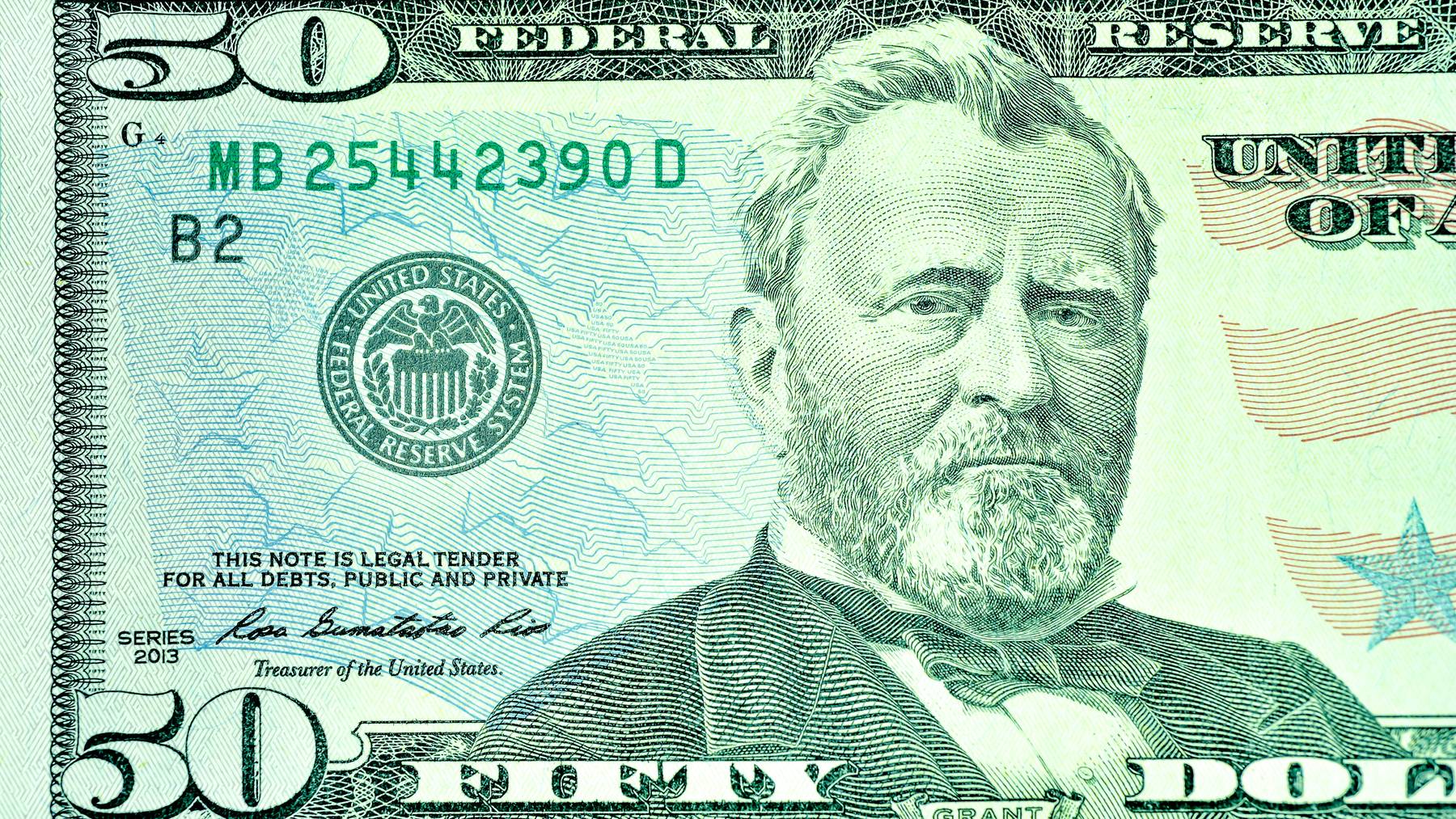 Falschgeld 50-Dollar-Note