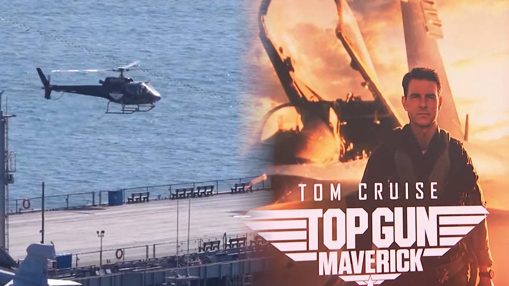 Filmreifer Auftritt: Tom Cruise fliegt Helikopter zur «Top Gun»-Premiere gleich selber