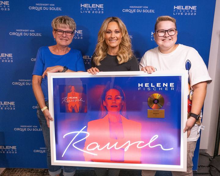 Helene Fischer mit den Super-Fans von Radio Melody im Zürcher Hallenstadion