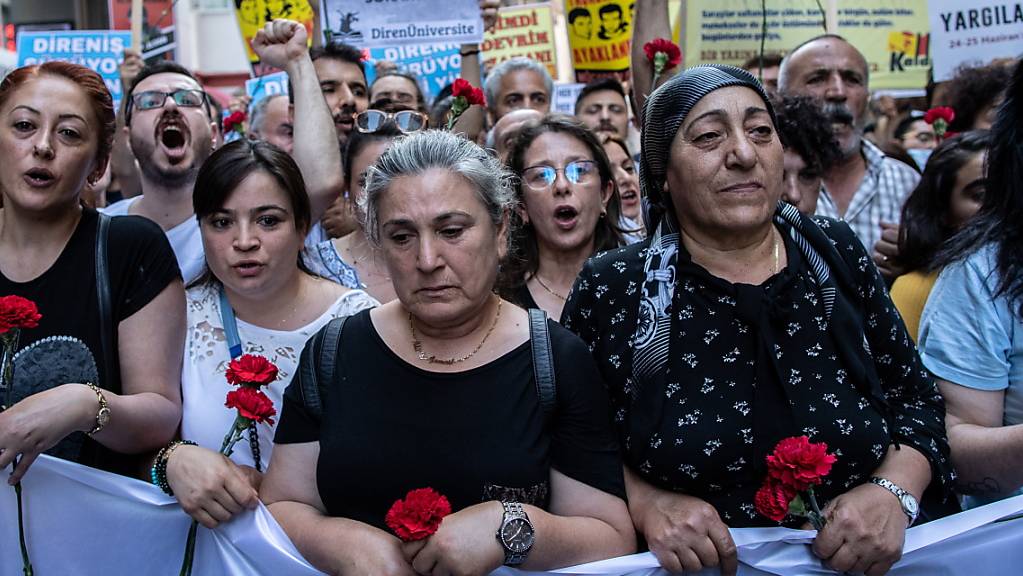 Protest auf dem Istanbuler Taksim-Platz im Mai 2019 zum Jahrestag des Gezi-Park-Konfliktes 2013.