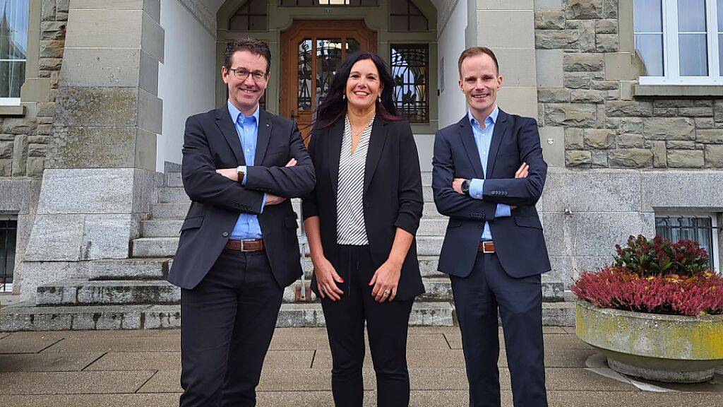 André Marti (links), Sabine Büchli und Daniel Bammert treten zur Widerwahl an.