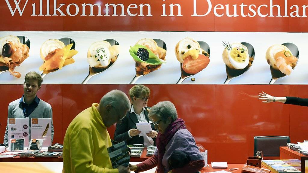 Auftritt von Deutschland an der Ferienmesse Fespo in der Messe Zürich im Januar 2017. Die Schweiz ist für den Tourismus in Deutschland einer der zehn wichtigsten europäischen Quellmärkte.