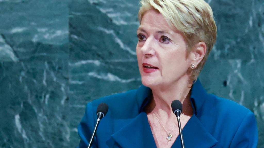 Frieden ist die einzige Chance für den Nahen Osten: Davon ist Bundespräsidentin Karin Keller-Sutter überzeugt. In diesem Sinne appellierte sie am zweiten Jahrestag nach dem Massaker der palästinensischen Hamas in Israel mit rund 1200 Toten an die Konfliktparteien. (Archivbild)