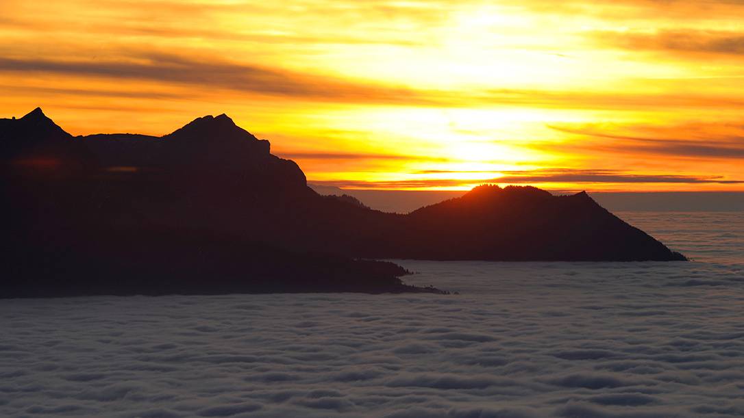 Sonnenaufgang auf der Rigi.