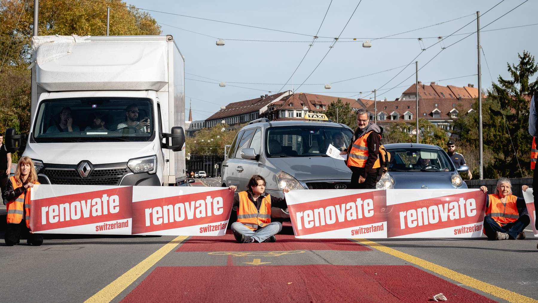 Ende Oktober demonstrierten Klimaaktivisten auf der Lorrainebrücke in Bern.
