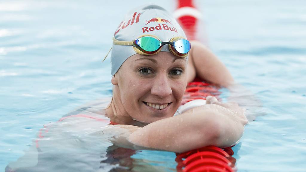 Die Triathletin Daniela Ryf im November 2019 während eines Trainings in der Schwimmhalle in Zuchwil.