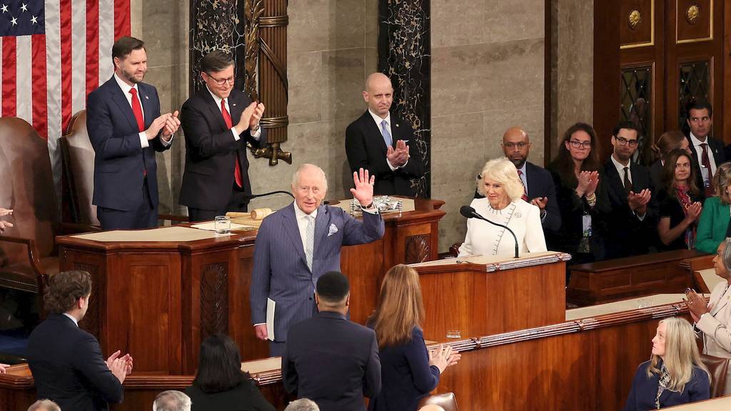 König Charles erntet bei Rede im US-Kongress viel Applaus