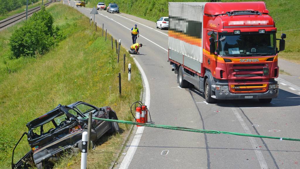 Bei Kradolf-Schönenberg hat sich ein schwerer Unfall ereignet.