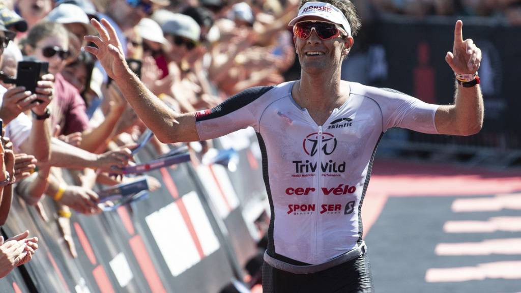 Ruedi Wild, hier beim Einlauf beim Ironman Switzerland vor zweieinhalb Monaten in Thun, erklärt mit 39 als Nummer 3 der Welt den Rücktritt
