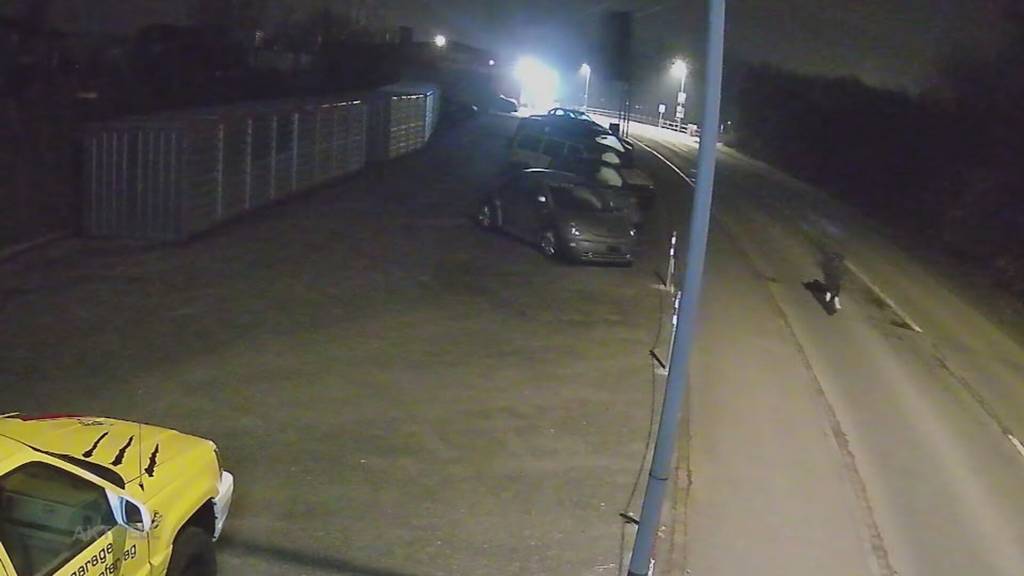 Autowerkstatt abgefackelt: Überwachungsbilder zeigen mutmasslichen Täter beim Feuer legen