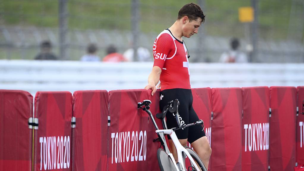 Die Enttäuschung sitzt tief bei Stefan Küng, nach der knapp verpassten Olympia-Medaille im Zeitfahren