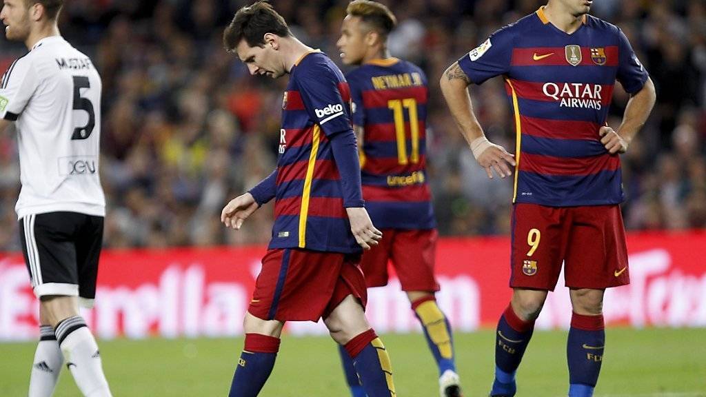 Hängende Köpfe beim FC Barcelona nach der dritten Niederlage in Folge