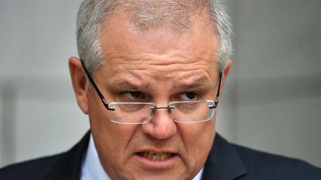Prime Minister Scott Morrison at a press conference at Parliament House in Canberra, Wednesday, July 8, 2020. (AAP Image/Mick Tsikas) NO ARCHIVING