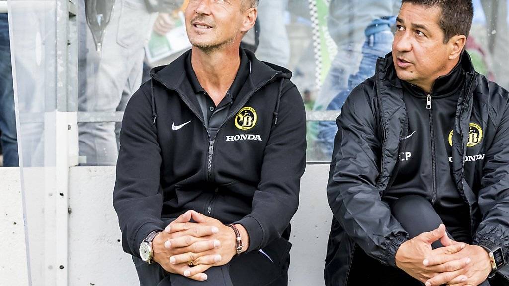 Trainer Adi Hütter (links) will mit den Young Boys im Europacup brillieren