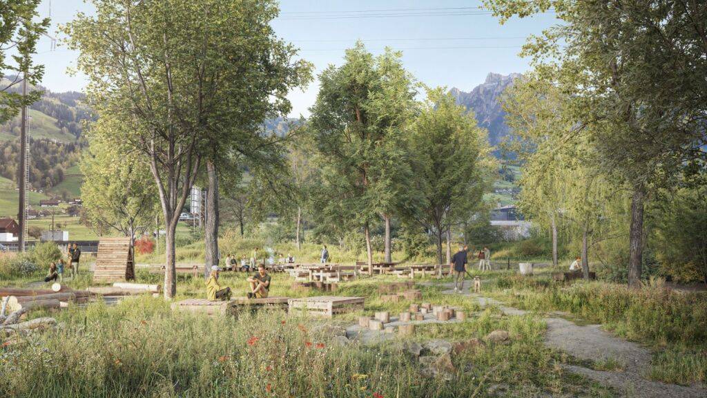 Baugesuch für Naturpark am Gründelisbach in Schwyz eingereicht