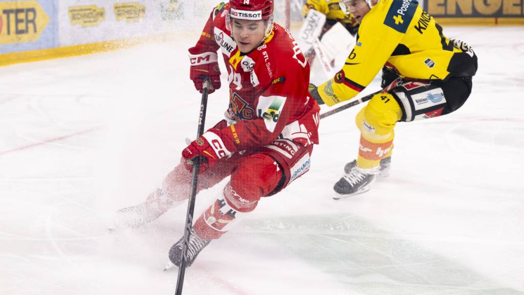 Erstes Natiaufgebot für den Teenager: Niklas Blessing überzeugte diese Saison beim EHC Biel