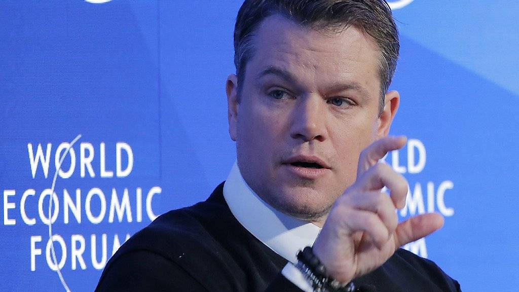 Der Auftritt von Matt Damon in Davos brachte am Mittwoch zusätzlichen Glamour ans WEF.