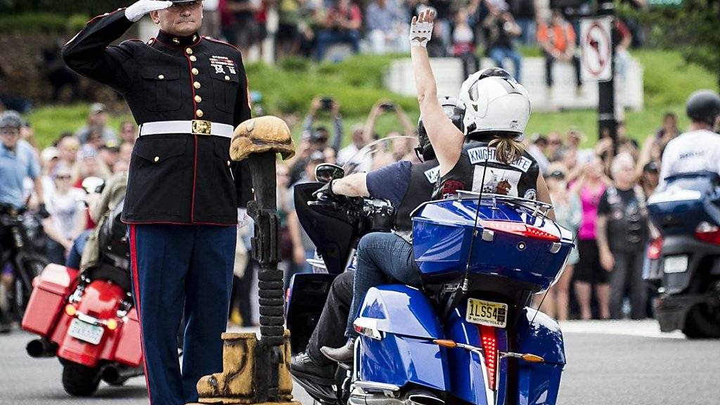 Die «Rolling Thunder»-Parade in Washington mit zehntausenden Motorradfahrern erinnert jedes Jahr an die Anliegen von Kriegsveteranen.