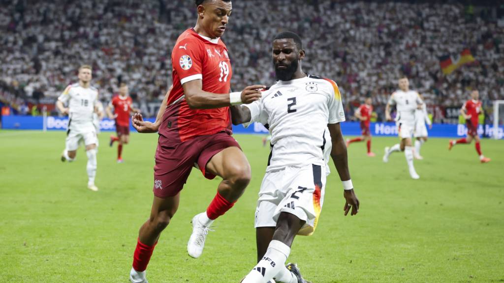 Dan Ndoye (links) und Antonio Rüdiger treffen am Freitag in Basler St. Jakob-Park aufeinander