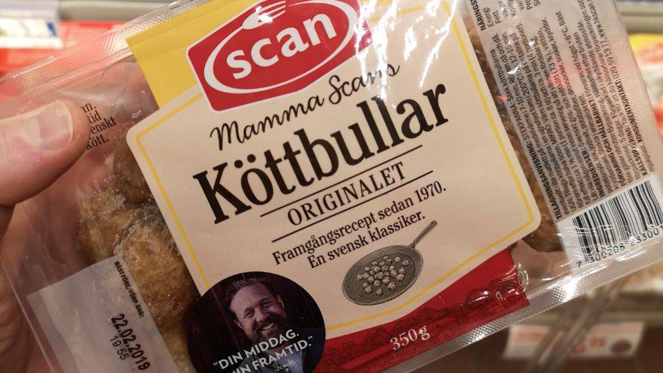 Kötbullar verpackt