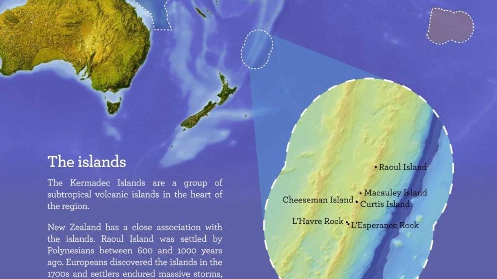 Das neue Schutzgebiet rechts im Bild. Links davon liegen Neuseeland und am oberen Rand Australien.