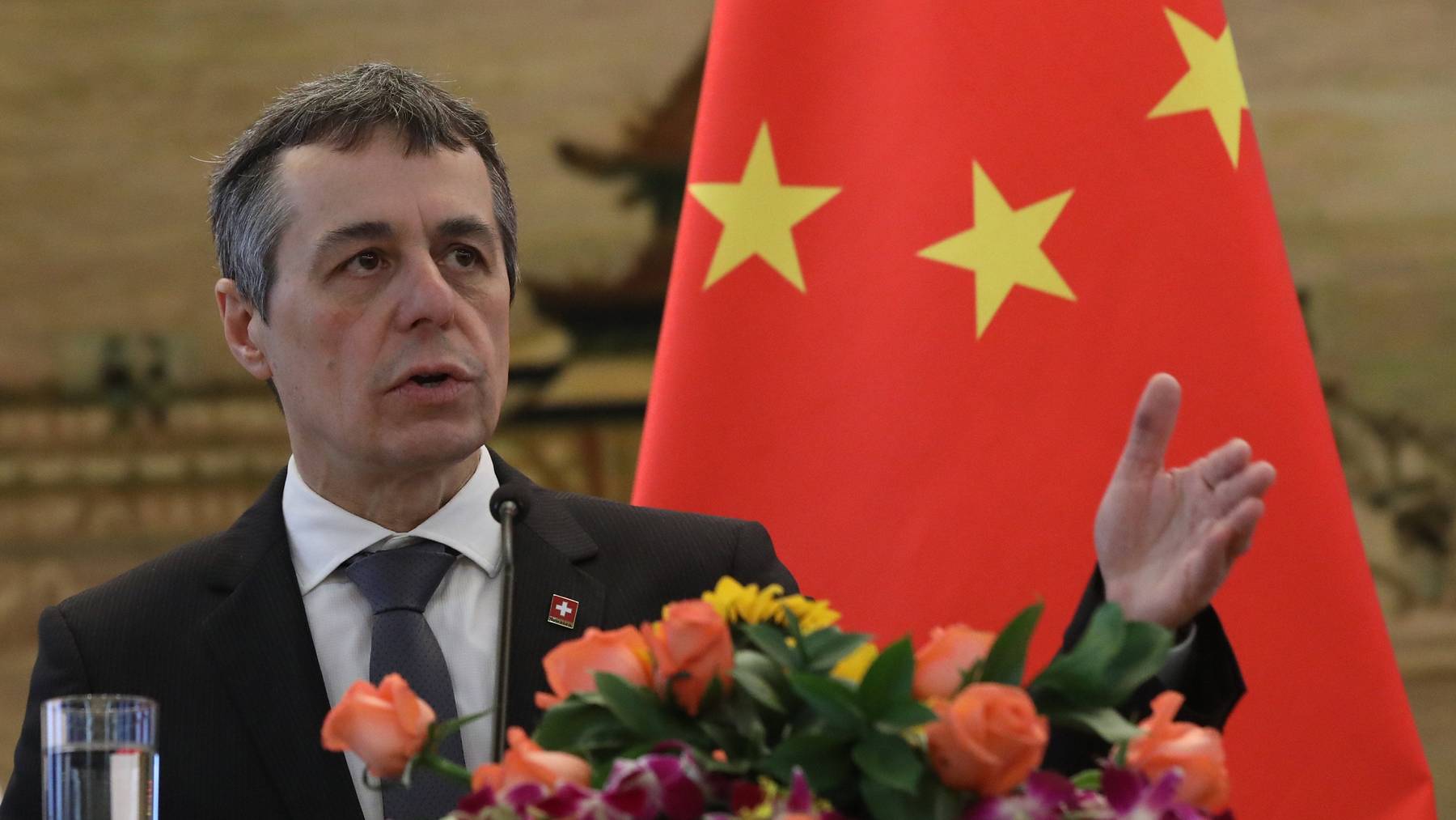 Laut Aussenminister Ignazio Cassis muss die Schweiz ihre Interessen gegenüber China «robuster» vertreten.